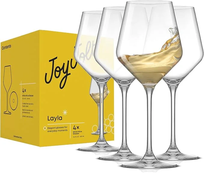 JoyJolt Layla white wine glasses