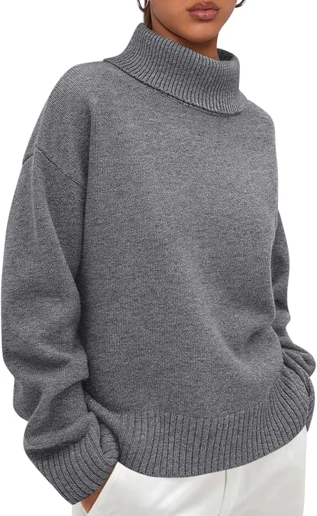 PRETTYGARDEN Grey turtleneck